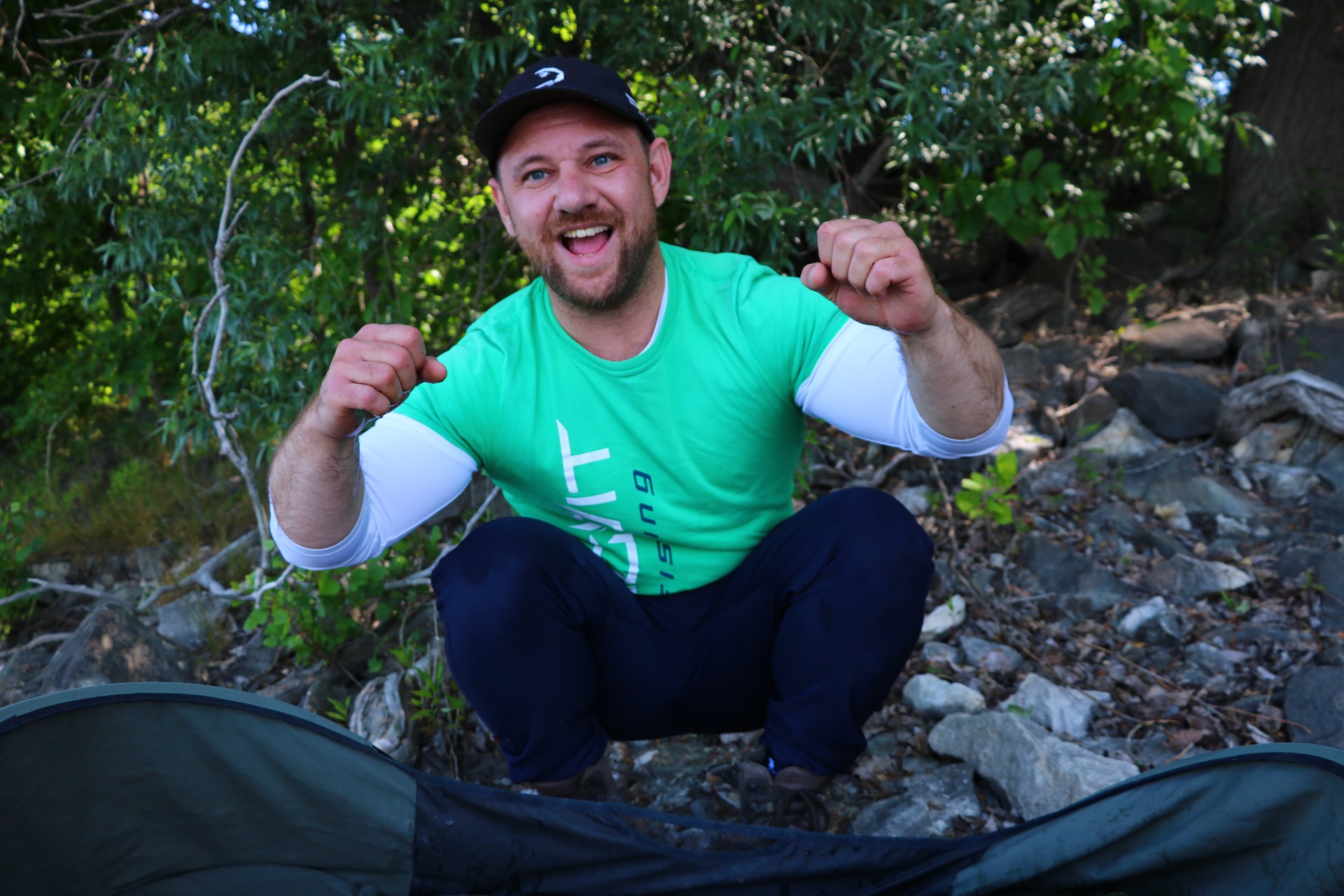 Szerintem ez a kép mindent elárul arról, hogy éreztem magam a ponty megfogása után.