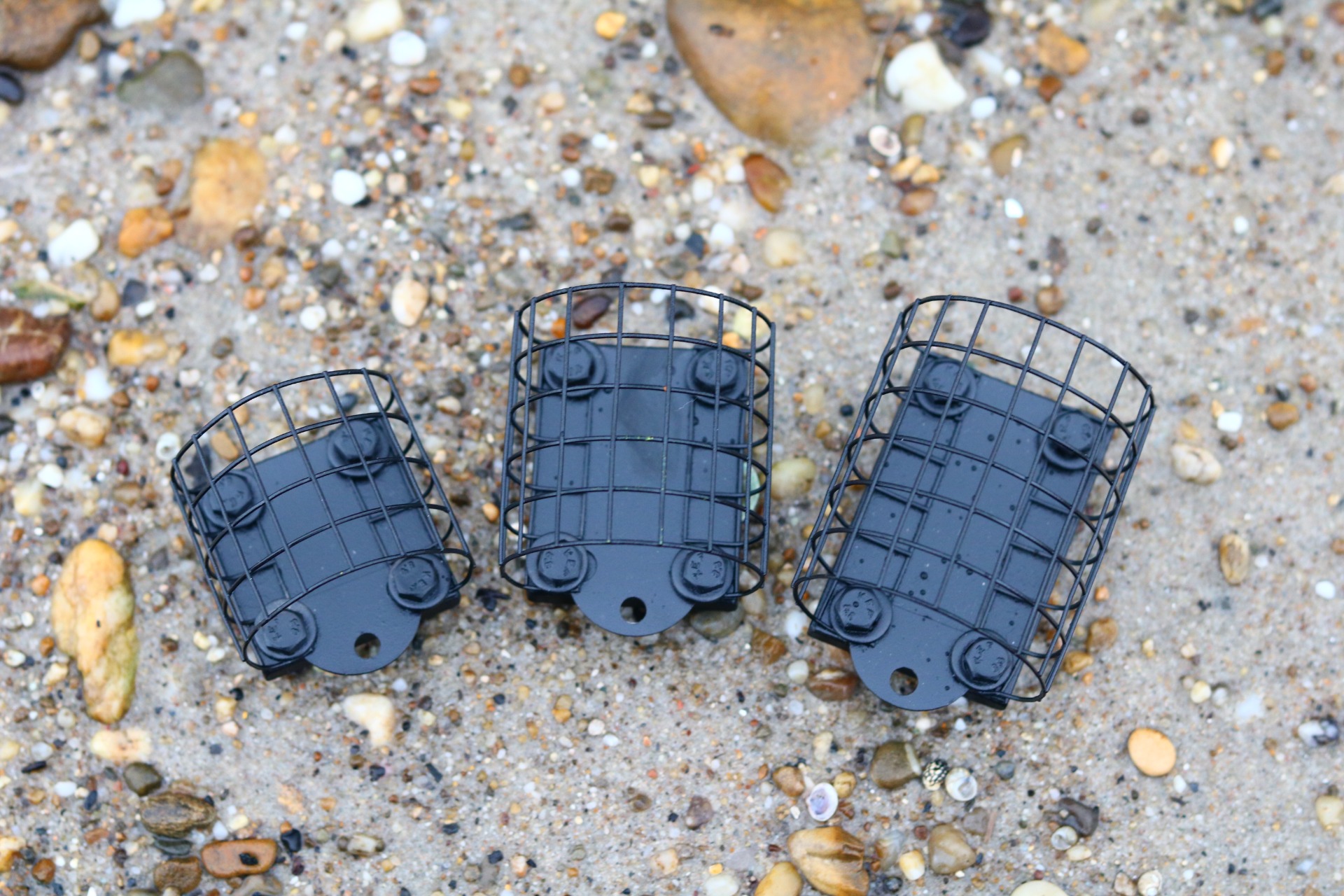 PRK River Classic etetőkosarak M, L és XL méretben egymás mellett folyóvízi használatra